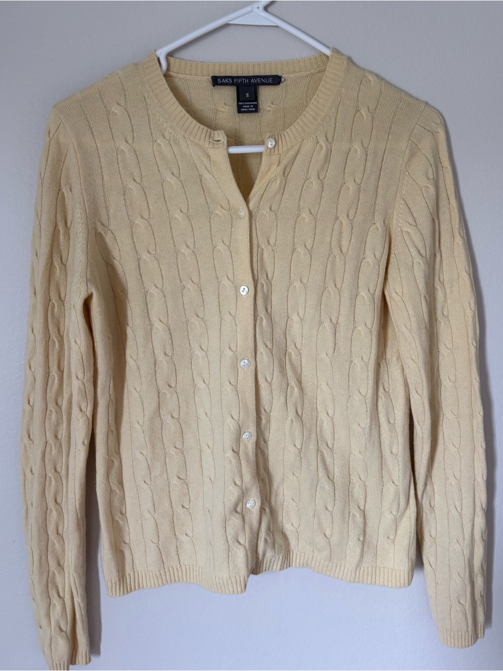 Saks Fifth Avenue Women's Butter Yellow Sweater | 100% Cashmere